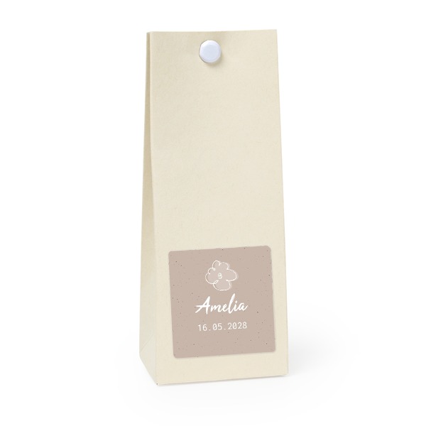 Party favours bag vanilla square 4cm Party favours bag vanilla square 4cm
