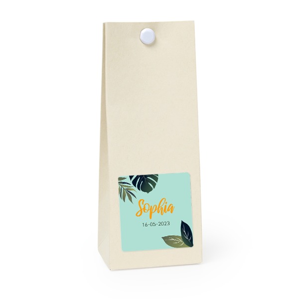 Presentpåse vanilj kvadratisk 4cm