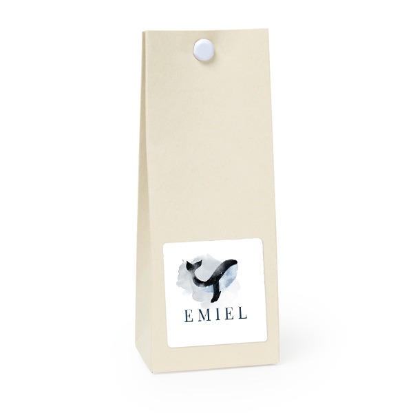 Beige quadratitsche Geschenktüte - 12 Stk. 