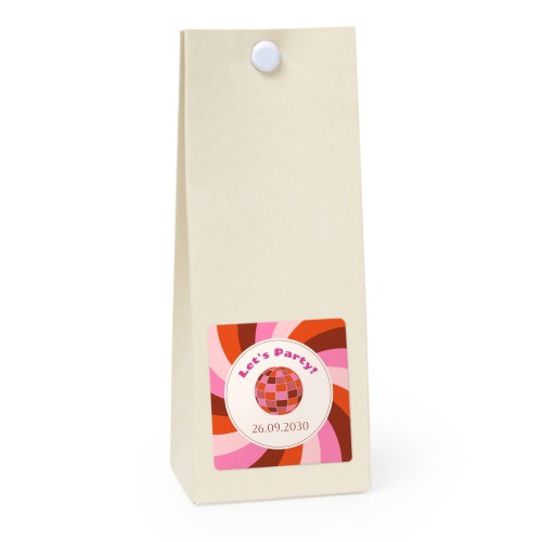 Party favours bag vanilla square 4cm Party favours bag vanilla square 4cm