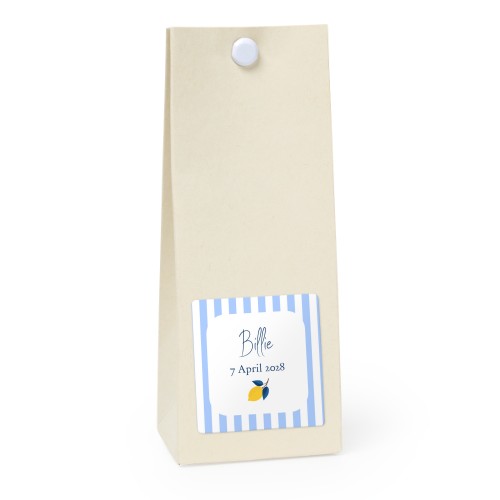 Beige quadratitsche Geschenktüte - 12 Stk. 