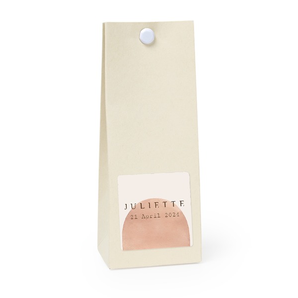 Beige quadratitsche Geschenktüte - 12 Stk. 
