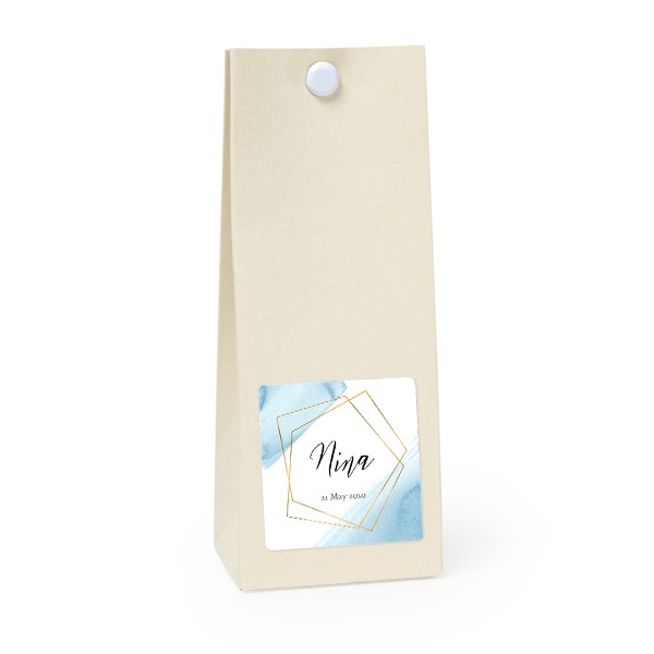 Party favours bag vanilla square 4cm