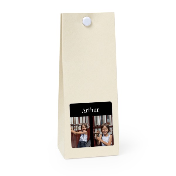 Party favours bag vanilla square 4cm