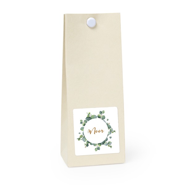 Beige quadratitsche Geschenktüte - 12 Stk. Beige quadratitsche Geschenktüte - 12 Stk.
