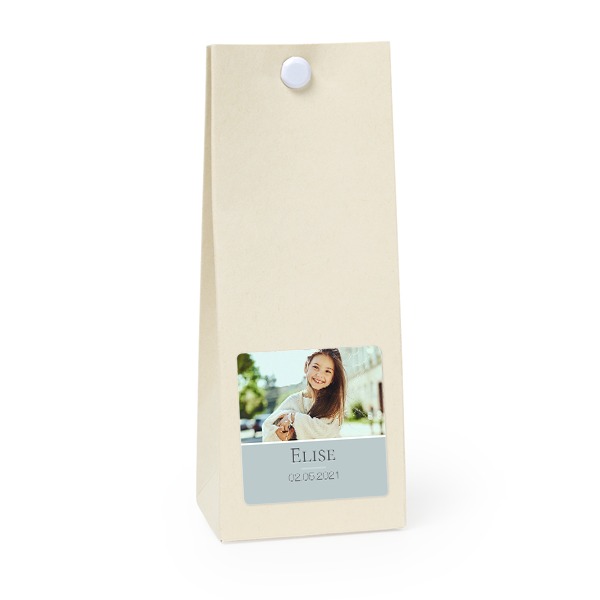 Party favours bag vanilla square 4cm