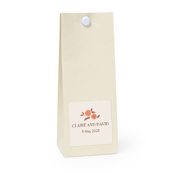 Party favours bag vanilla square 4cm