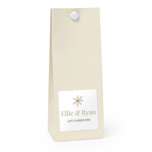 Party favours bag vanilla square 4cm
