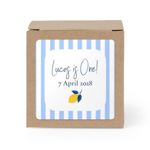 Paper box brown square sticker - set of 24 Paper box brown square sticker - set of 24