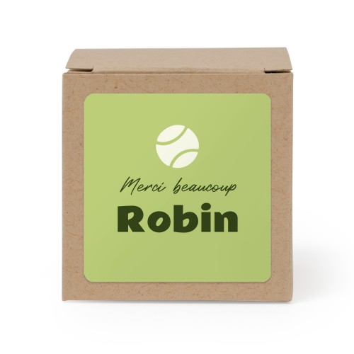 Boßte en papier naturel, sticker carré (lot de 24) Boßte en papier naturel, sticker carré (lot de 24)