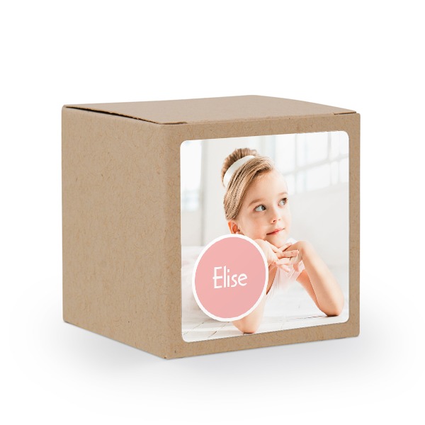 Boßte en papier naturel, sticker carré (lot de 24) Boßte en papier naturel, sticker carré (lot de 24)