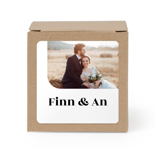 Boßte en papier naturel, sticker carré (lot de 24) Boßte en papier naturel, sticker carré (lot de 24)