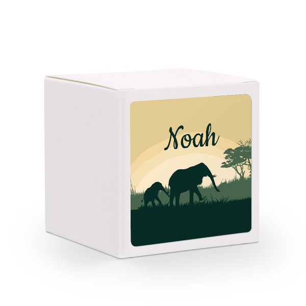 Doosjes voor bedankje wit met vierkante sticker (set van 24) Doosjes voor bedankje wit met vierkante sticker (set van 24)