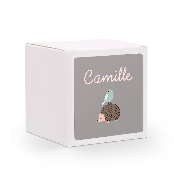 Doosjes voor bedankje wit met vierkante sticker (set van 24) Doosjes voor bedankje wit met vierkante sticker (set van 24)