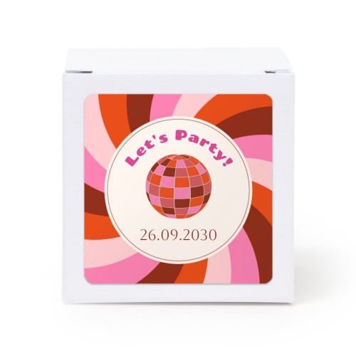 Paper box white square sticker - set of 24 Paper box white square sticker - set of 24