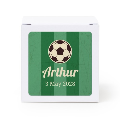 Doosjes voor bedankje wit met vierkante sticker (set van 24)