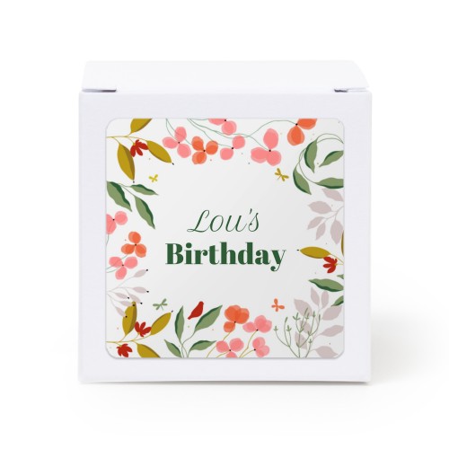 Presentask vit med kvadratiskt klistermÀrke - 24 st Presentask vit med kvadratiskt klistermÀrke - 24 st