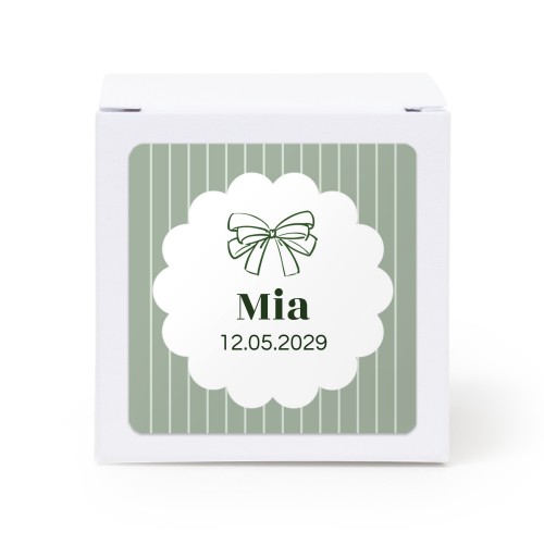 Paper box white square sticker - set of 24 Paper box white square sticker - set of 24