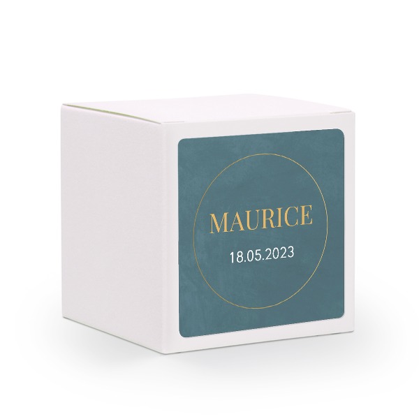 Paper box white square sticker - set of 24 Paper box white square sticker - set of 24