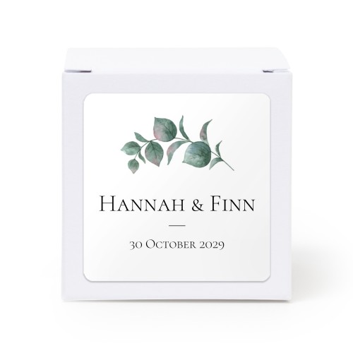 Presentask vit med kvadratiskt klistermÀrke - 24 st Presentask vit med kvadratiskt klistermÀrke - 24 st