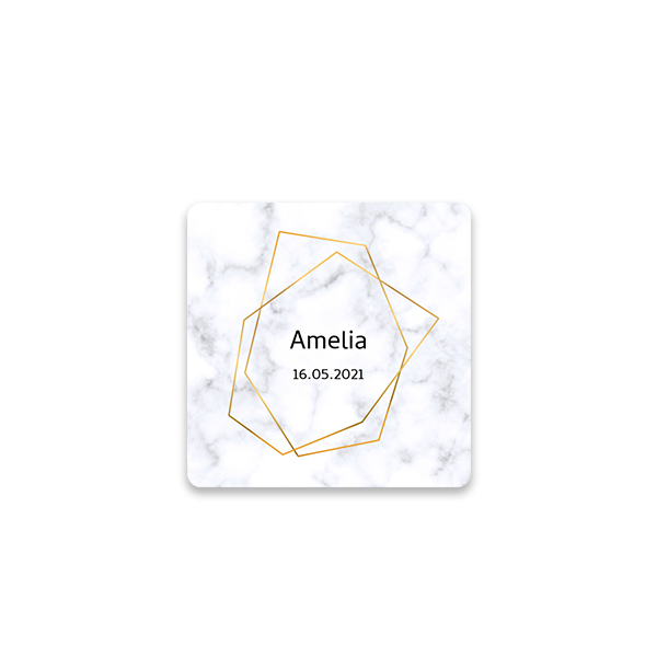 Marble Gold Geo - Text Only