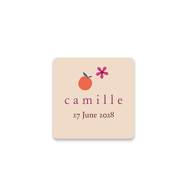 Gift wrapping stickers Square - set of 48