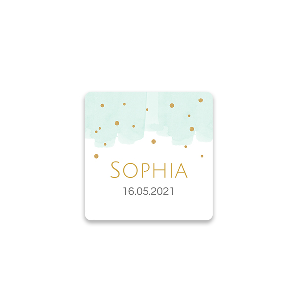 Gift wrapping stickers Square - set of 48
