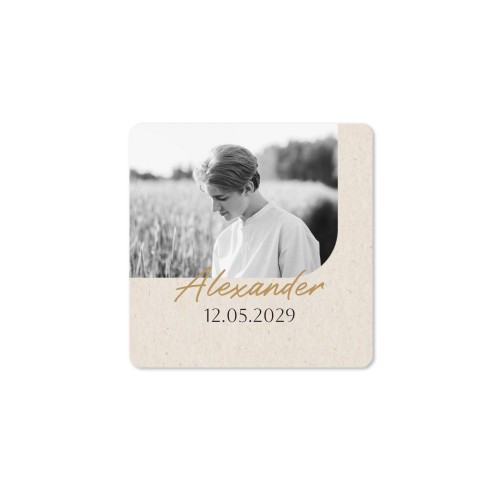 Gift wrapping stickers Square - set of 48