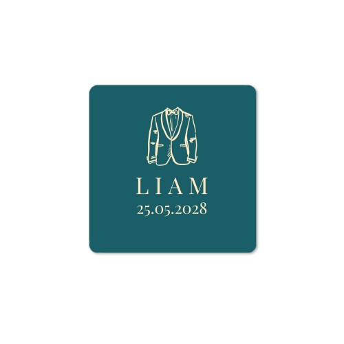 Presentetiketter Kvadratisk - 48 st