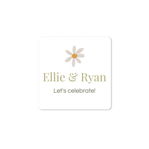 Gift wrapping stickers Square - set of 48