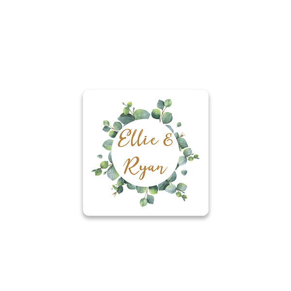 Gift wrapping stickers Square - set of 48