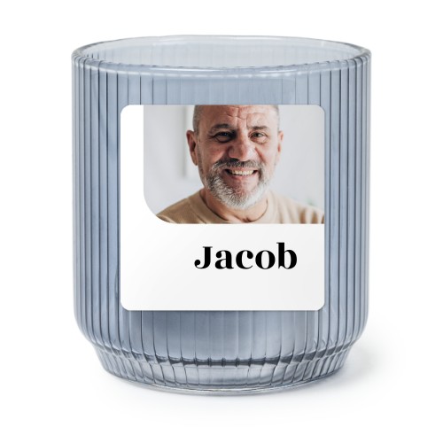 Personalised Blue Glass Tealight Holder with Square Stickers – Set of 6 Personalised Blue Glass Tealight Holder with Square Stickers – Set of 6