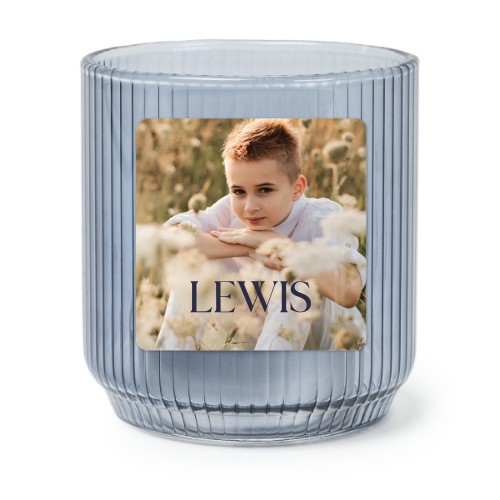 Personalised Blue Glass Tealight Holder with Square Stickers – Set of 6 Personalised Blue Glass Tealight Holder with Square Stickers – Set of 6