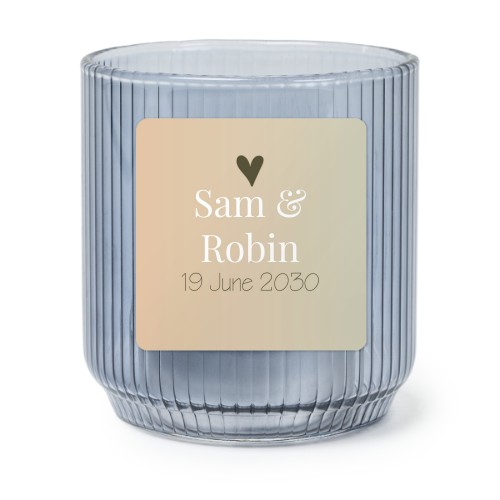 Personalised Blue Glass Tealight Holder with Square Stickers – Set of 6 Personalised Blue Glass Tealight Holder with Square Stickers – Set of 6