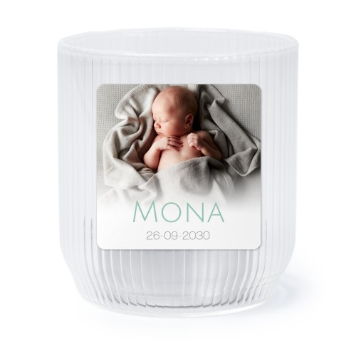 Windlichter transparent mit Aufkleber Quadratisch- 6 Stk. 