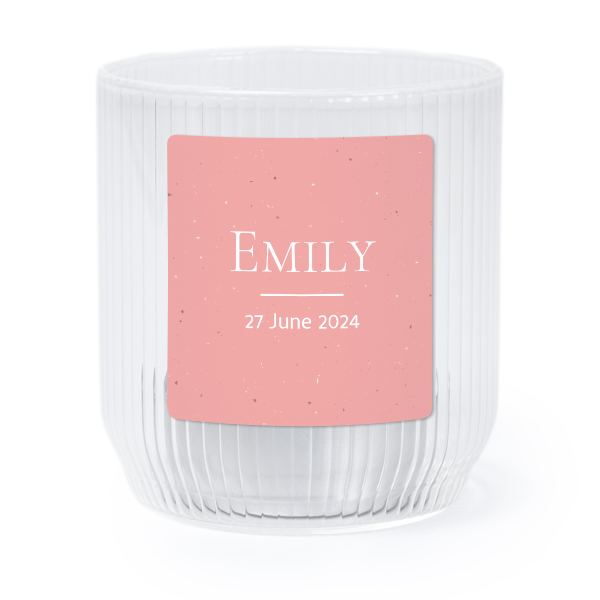 Photophore en verre transparent avec autocollant carré - Lot de 6 Photophore en verre transparent avec autocollant carré - Lot de 6