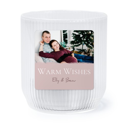 Photophore en verre transparent avec autocollant carré - Lot de 6 Photophore en verre transparent avec autocollant carré - Lot de 6