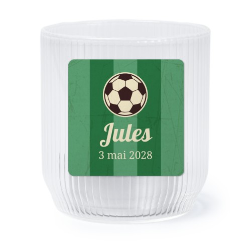 Photophore en verre transparent avec autocollant carré - Lot de 6