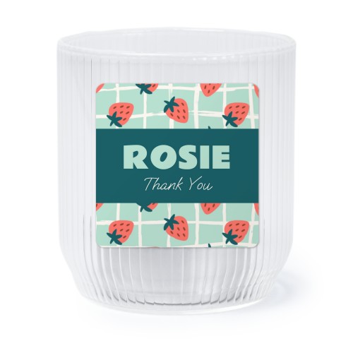 Windlichter transparent mit Aufkleber Quadratisch- 6 Stk. 