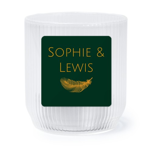 Windlichter transparent mit Aufkleber Quadratisch- 6 Stk. 