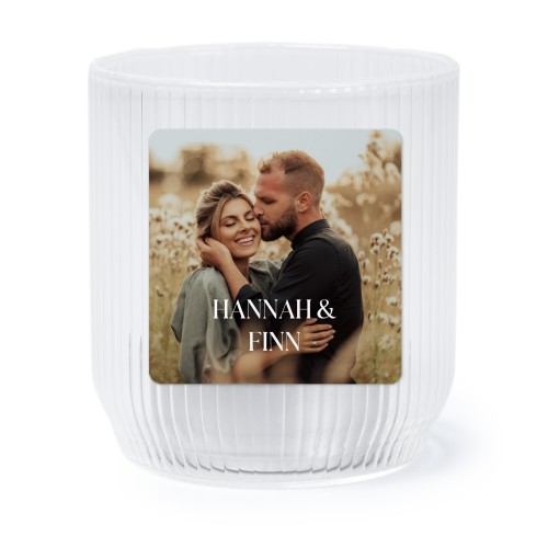 Personalised Clear Glass Tealight Holder with Square Stickers – Set of 6 Personalised Clear Glass Tealight Holder with Square Stickers – Set of 6