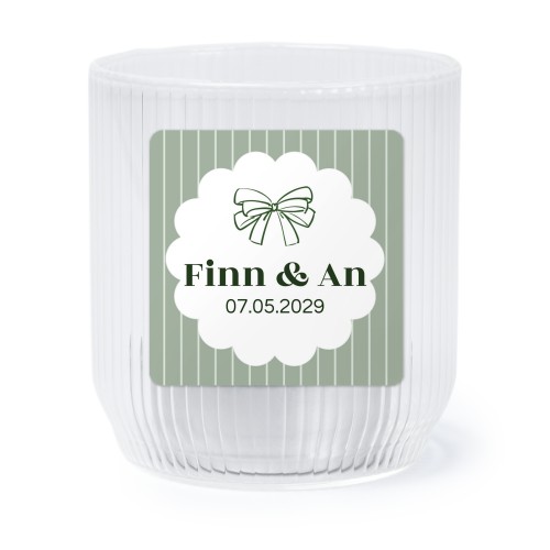 Personalised Clear Glass Tealight Holder with Square Stickers – Set of 6 Personalised Clear Glass Tealight Holder with Square Stickers – Set of 6