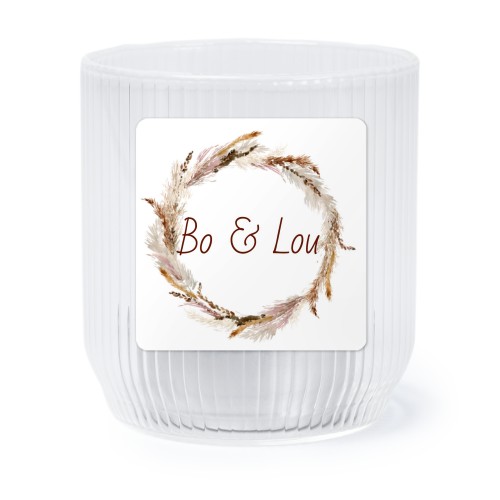 Windlichter transparent mit Aufkleber Quadratisch- 6 Stk. 