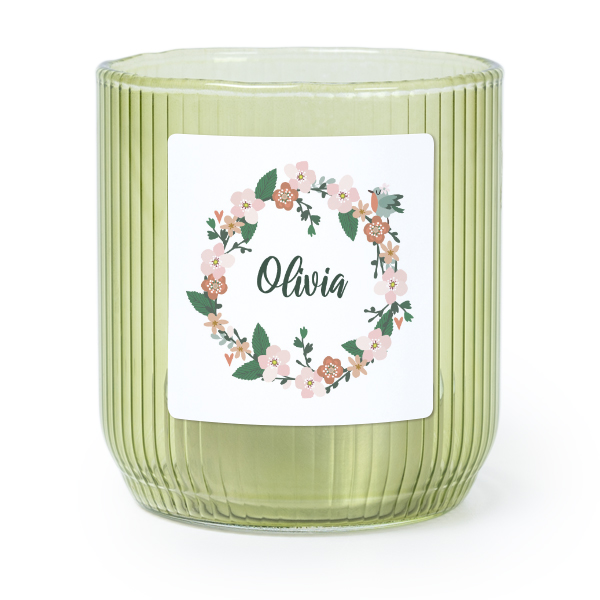 Flower Wreath Birds - Text Only Flower Wreath Birds - Text Only