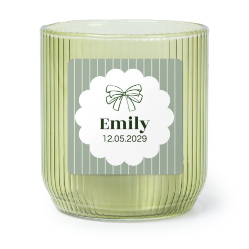 Personalised Green Glass Tealight Holder with Square Stickers – Set of 6 Personalised Green Glass Tealight Holder with Square Stickers – Set of 6