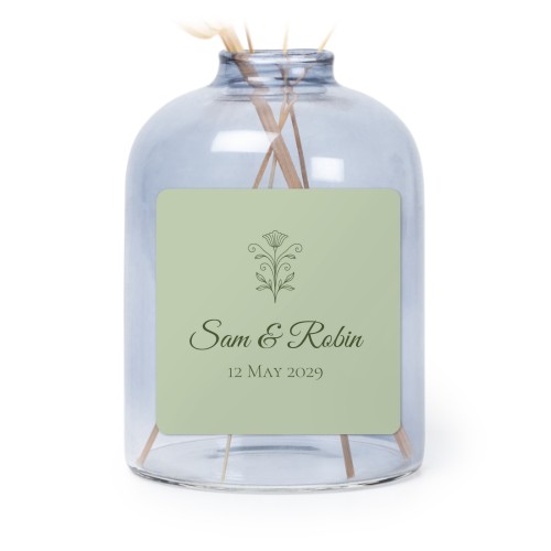 giftstickersquare4x4_vintagefloralframegreen