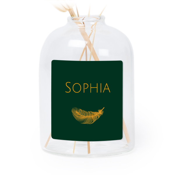 Personalised Clear Glass Vase with Square Stickers – Set of 6 Personalised Clear Glass Vase with Square Stickers – Set of 6
