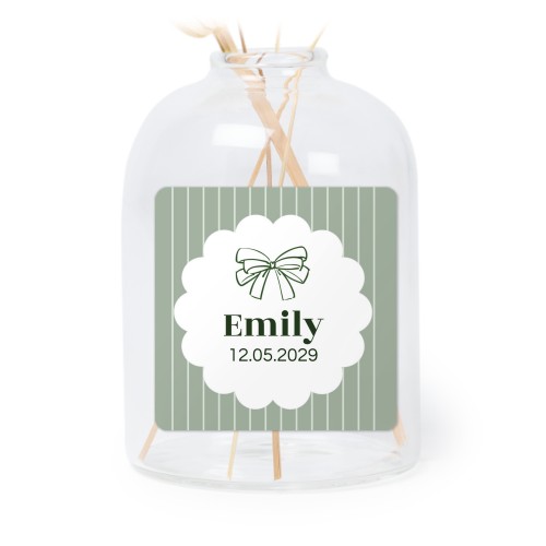 Personalised Clear Glass Vase with Square Stickers – Set of 6 Personalised Clear Glass Vase with Square Stickers – Set of 6