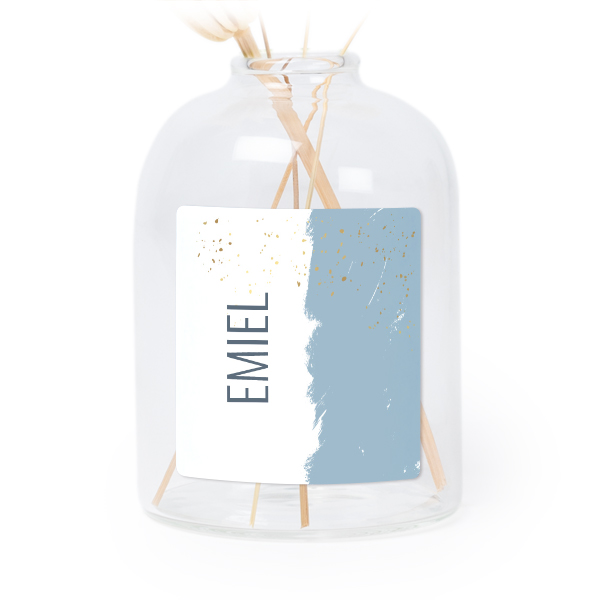 Personalised Clear Glass Vase with Square Stickers – Set of 6 Personalised Clear Glass Vase with Square Stickers – Set of 6