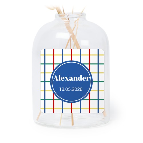 Små vaser med  firkantede klistermerker - 6 stk